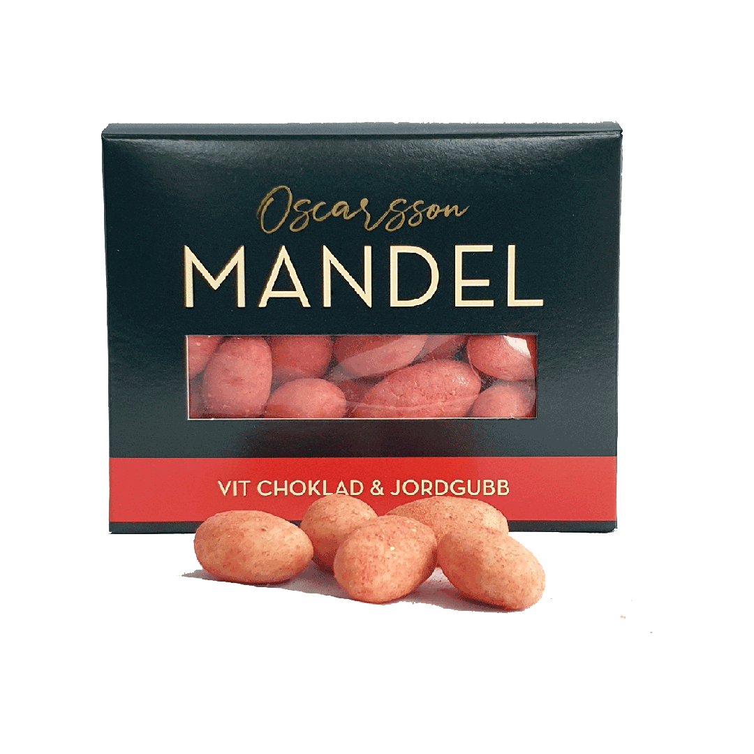 Mandel med Mjölkchoklad & Jordgubb